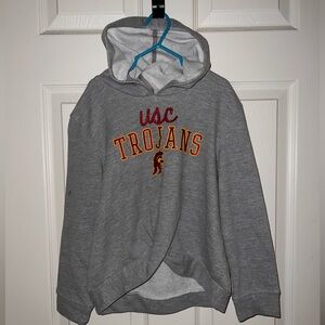 Girls USC Trojans hoodie Size XS 6-6x Gray Sweater